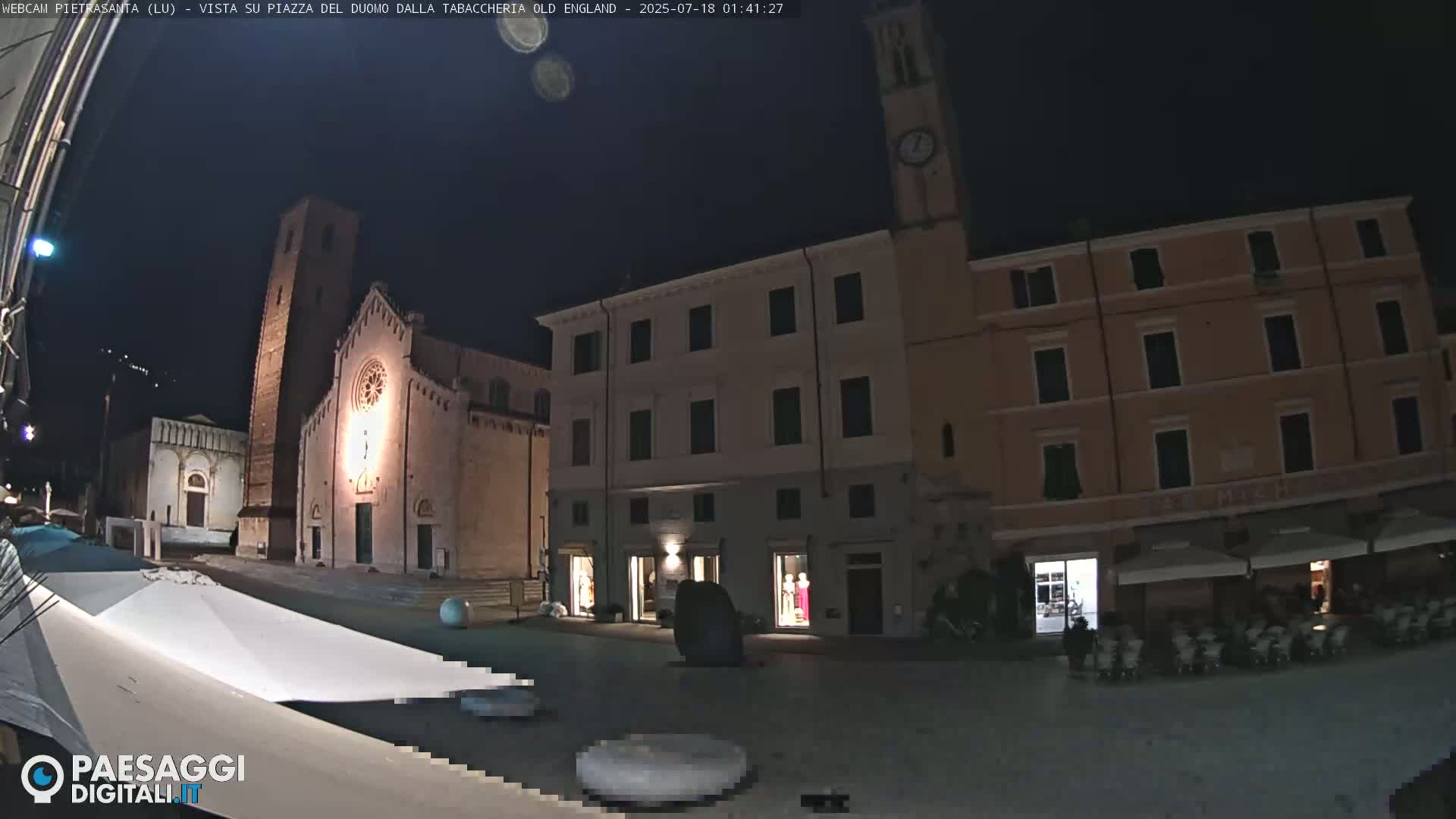 Pietrasanta Piazza del Duomo (Dome's Square) Live Cam - Lucca, Tuscany, Italy