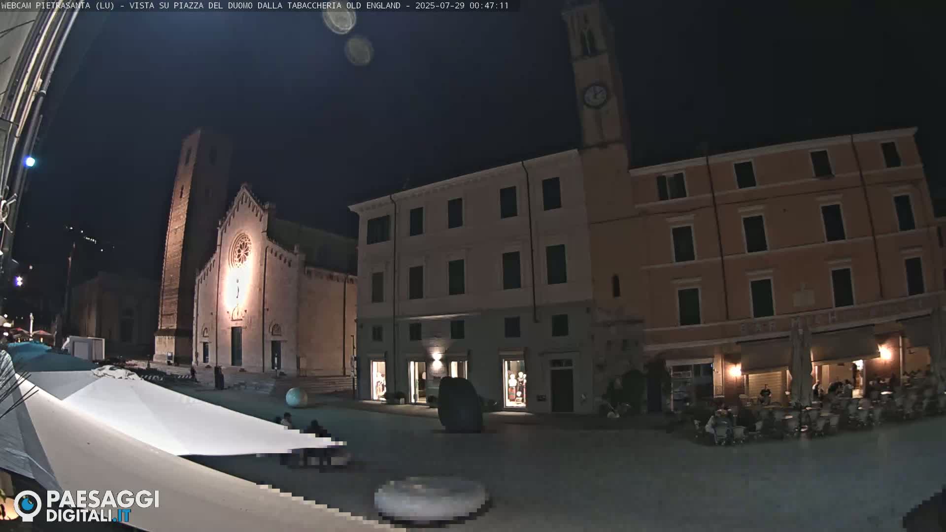 Pietrasanta Piazza del Duomo (Dome's Square) Live Cam - Lucca, Tuscany, Italy