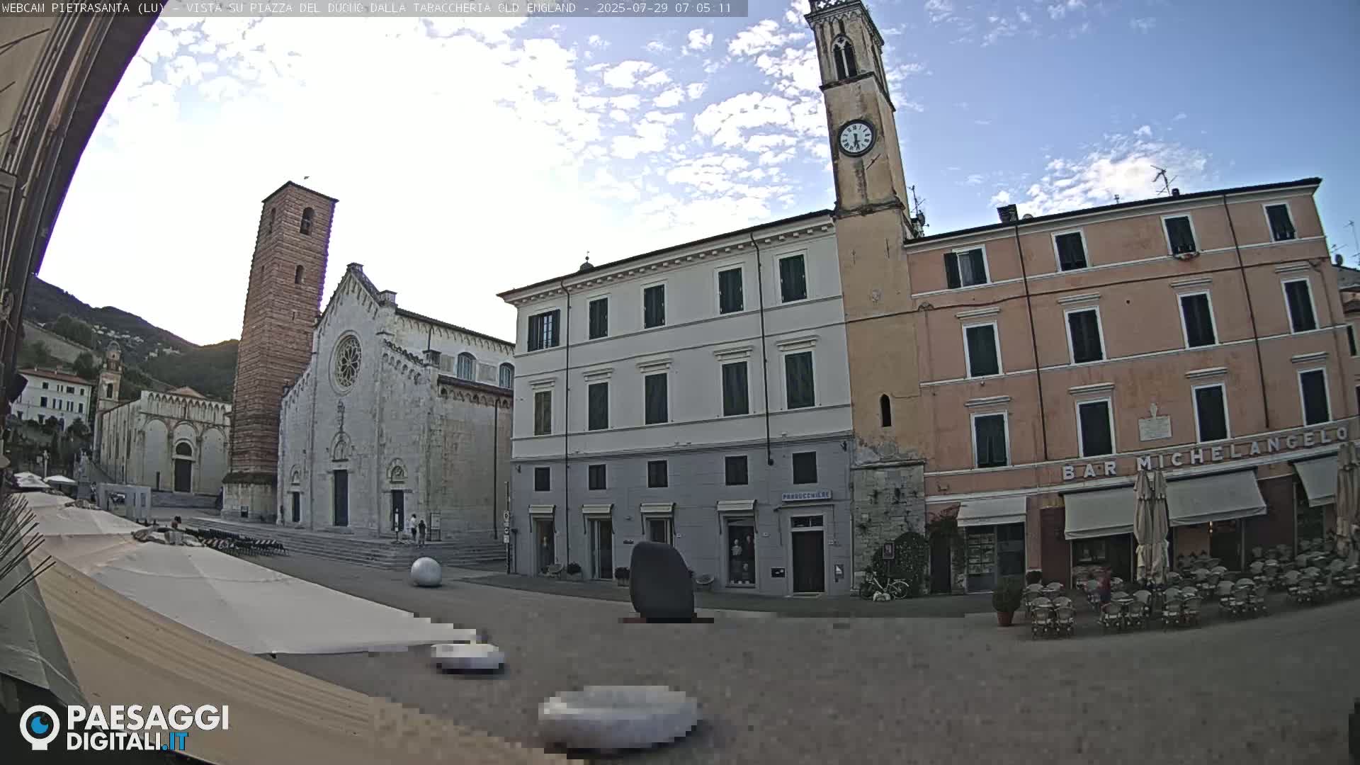 Pietrasanta Piazza del Duomo (Dome's Square) Live Cam - Lucca, Tuscany, Italy