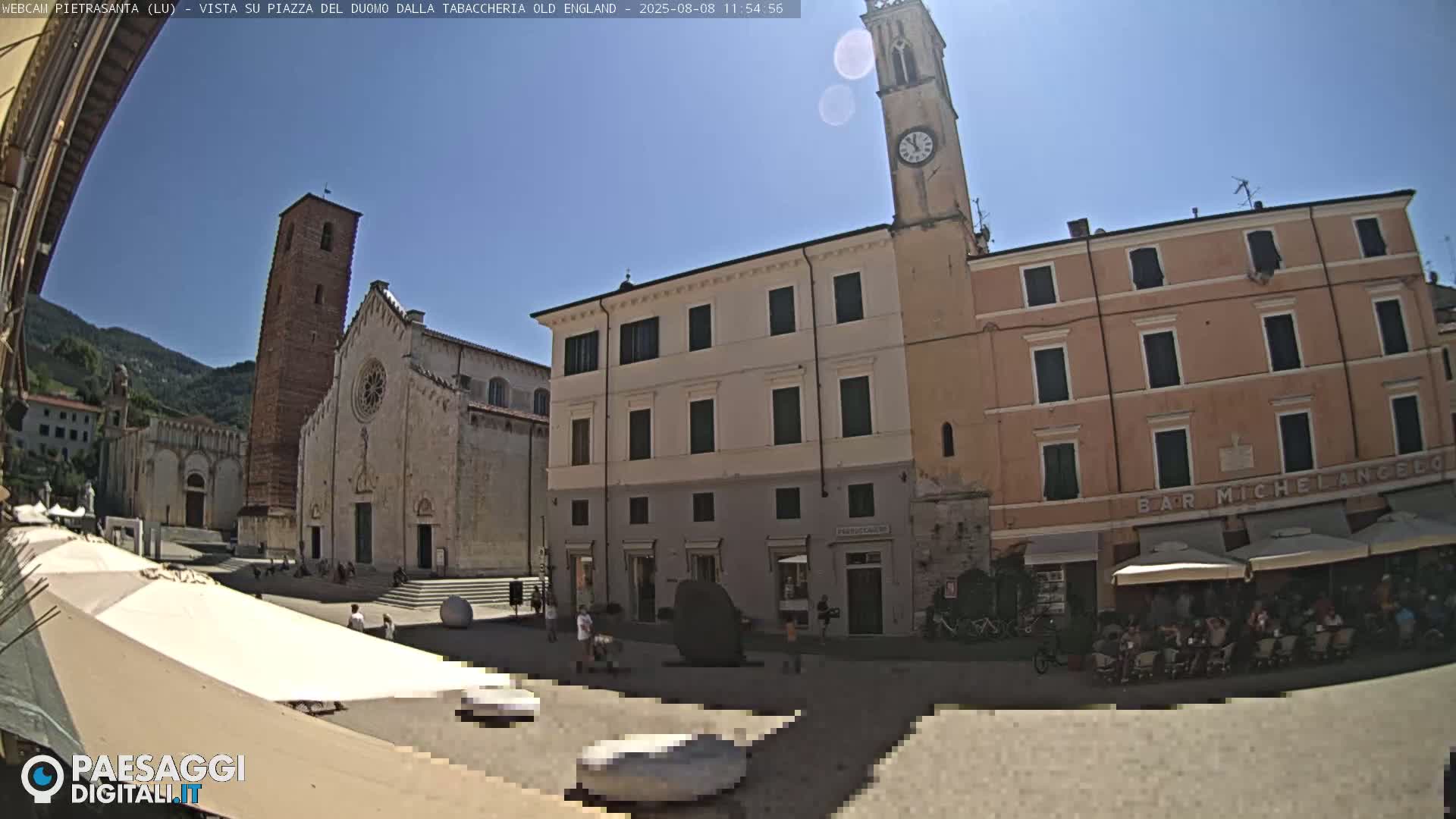 Pietrasanta Piazza del Duomo (Dome's Square) Live Cam - Lucca, Tuscany, Italy