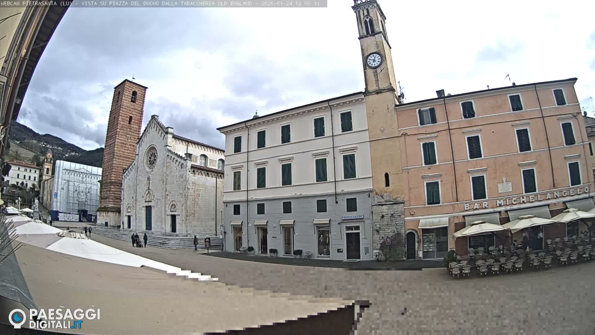 Pietrasanta Piazza del Duomo (Dome's Square) Live Cam - Lucca, Tuscany, Italy