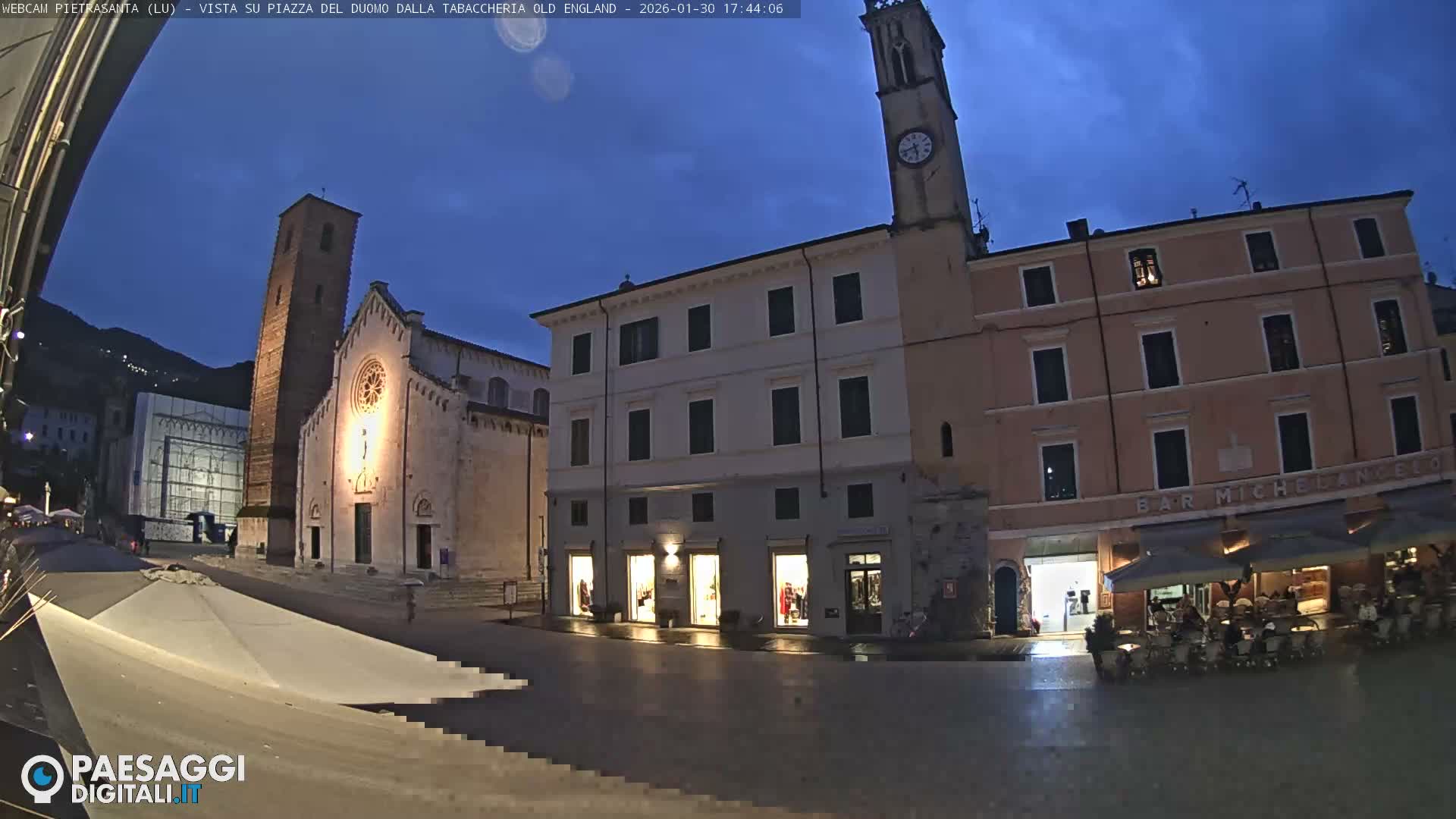 Pietrasanta Piazza del Duomo (Dome's Square) Live Cam - Lucca, Tuscany, Italy