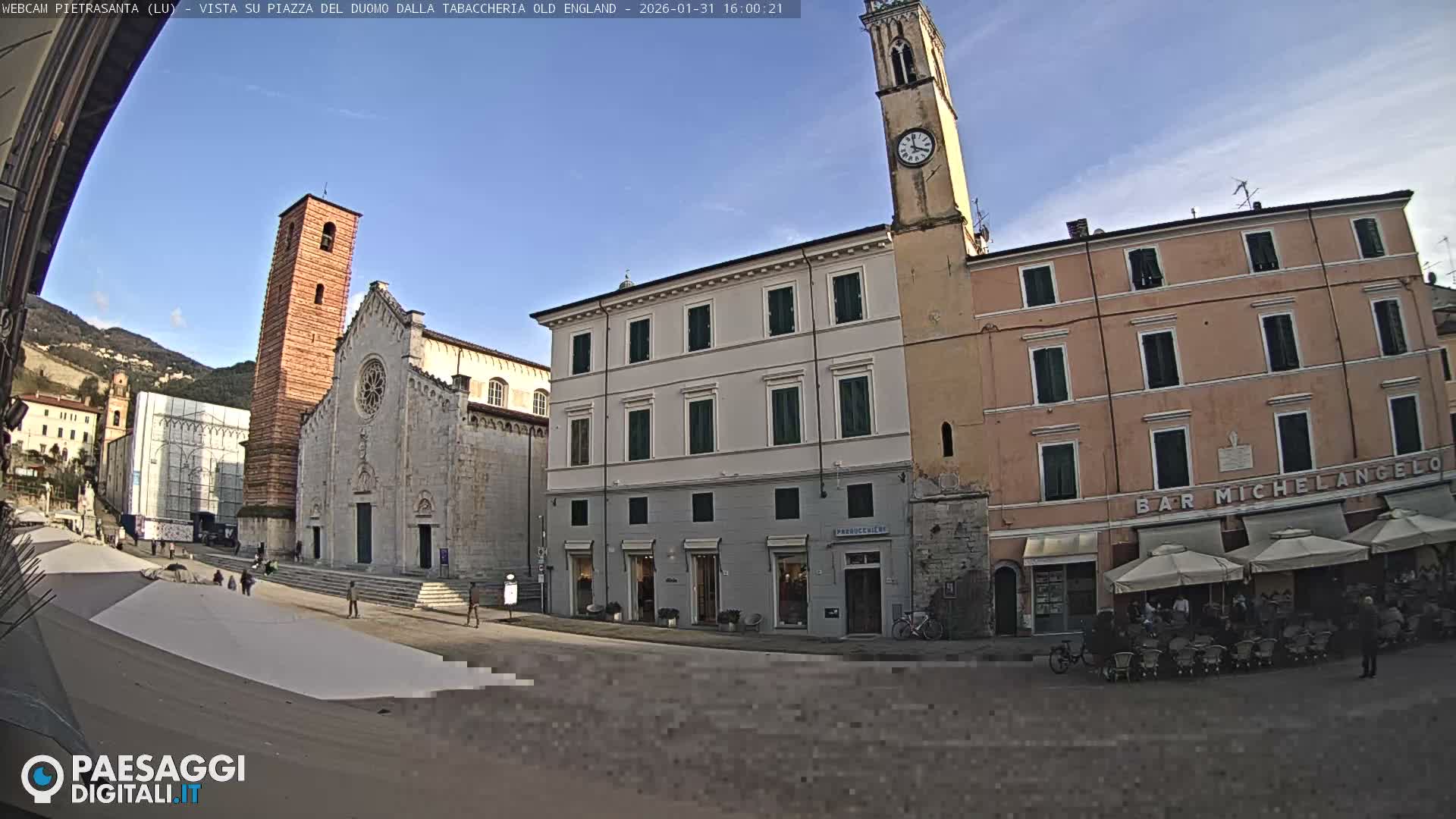 Pietrasanta Piazza del Duomo (Dome's Square) Live Cam - Lucca, Tuscany, Italy