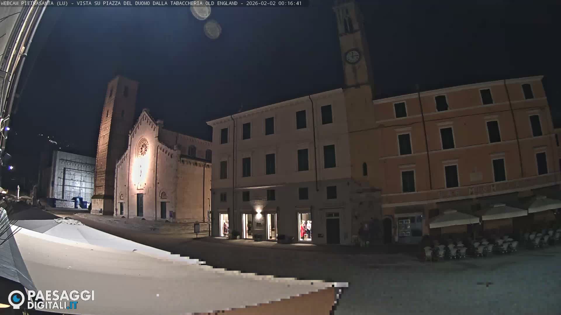 Pietrasanta Piazza del Duomo (Dome's Square) Live Cam - Lucca, Tuscany, Italy