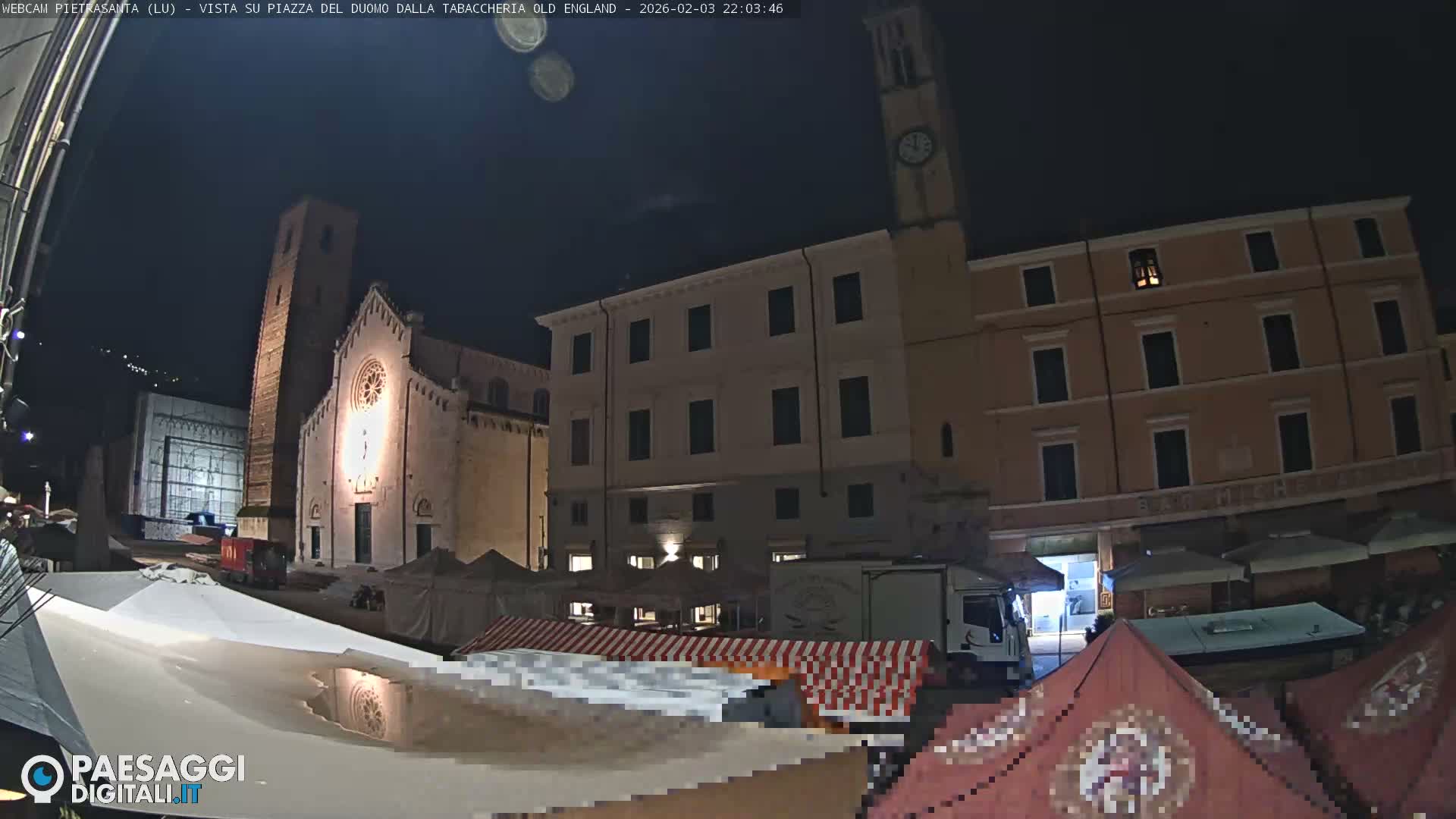 Pietrasanta Piazza del Duomo (Dome's Square) Live Cam - Lucca, Tuscany, Italy