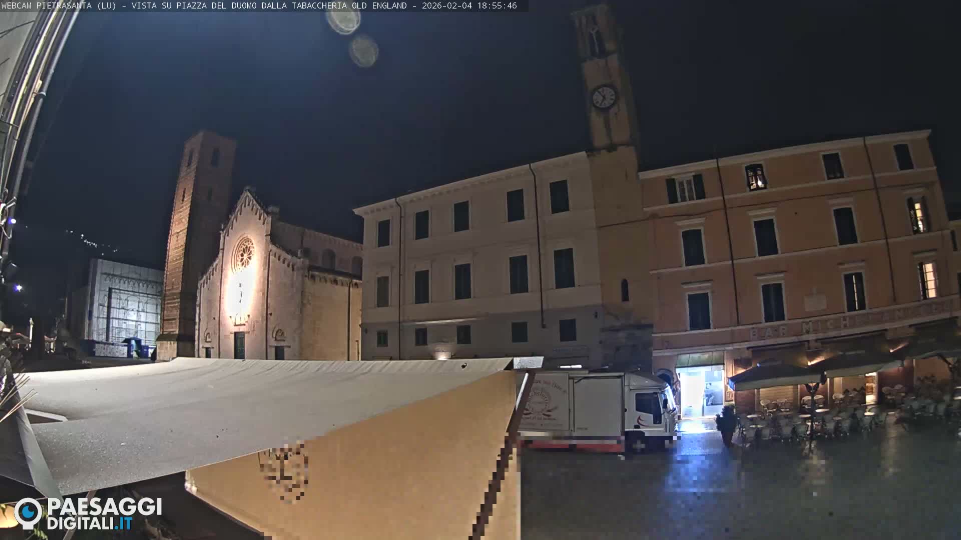 Pietrasanta Piazza del Duomo (Dome's Square) Live Cam - Lucca, Tuscany, Italy