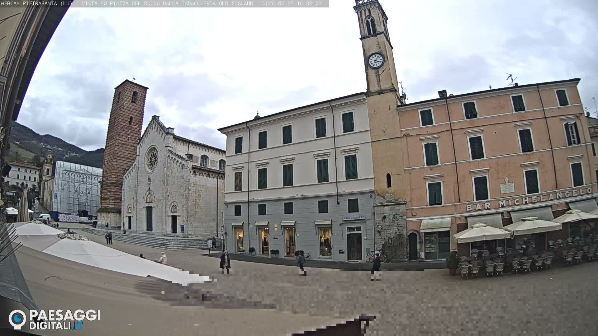 Pietrasanta Piazza del Duomo (Dome's Square) Live Cam - Lucca, Tuscany, Italy