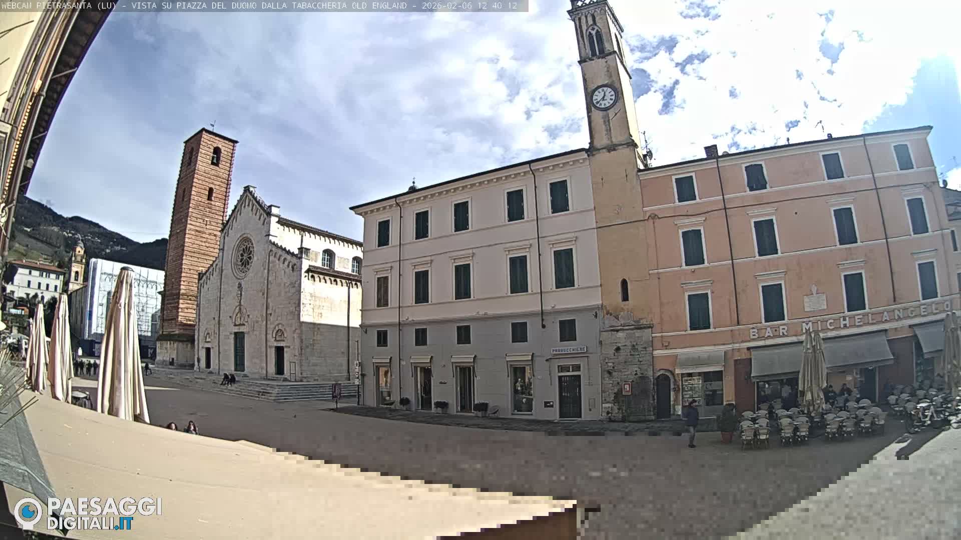 Pietrasanta Piazza del Duomo (Dome's Square) Live Cam - Lucca, Tuscany, Italy