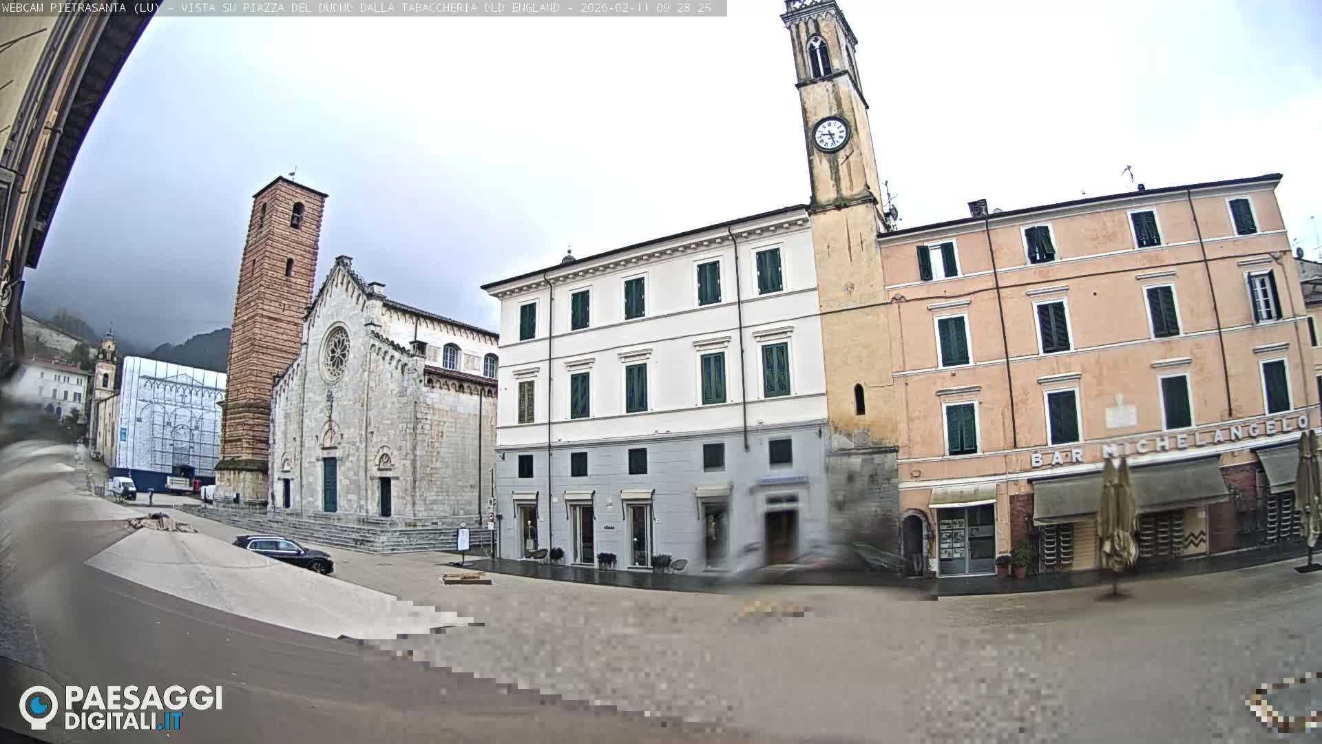 Pietrasanta Piazza del Duomo (Dome's Square) Live Cam - Lucca, Tuscany, Italy