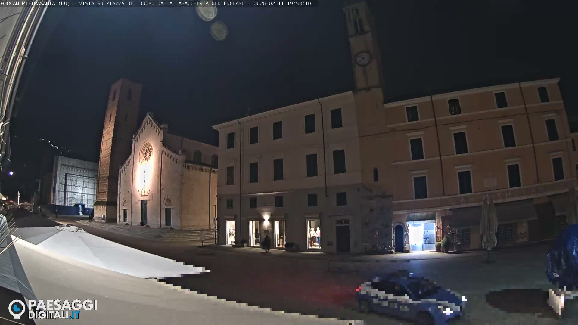 Pietrasanta Piazza del Duomo (Dome's Square) Live Cam - Lucca, Tuscany, Italy
