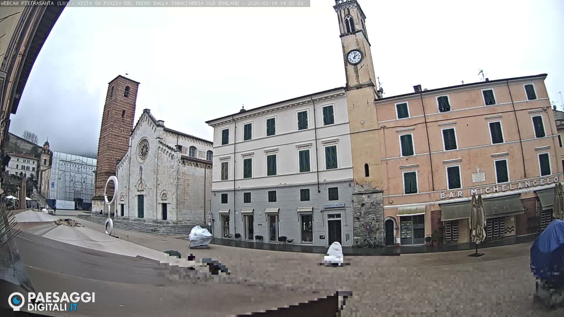 Pietrasanta Piazza del Duomo (Dome's Square) Live Cam - Lucca, Tuscany, Italy