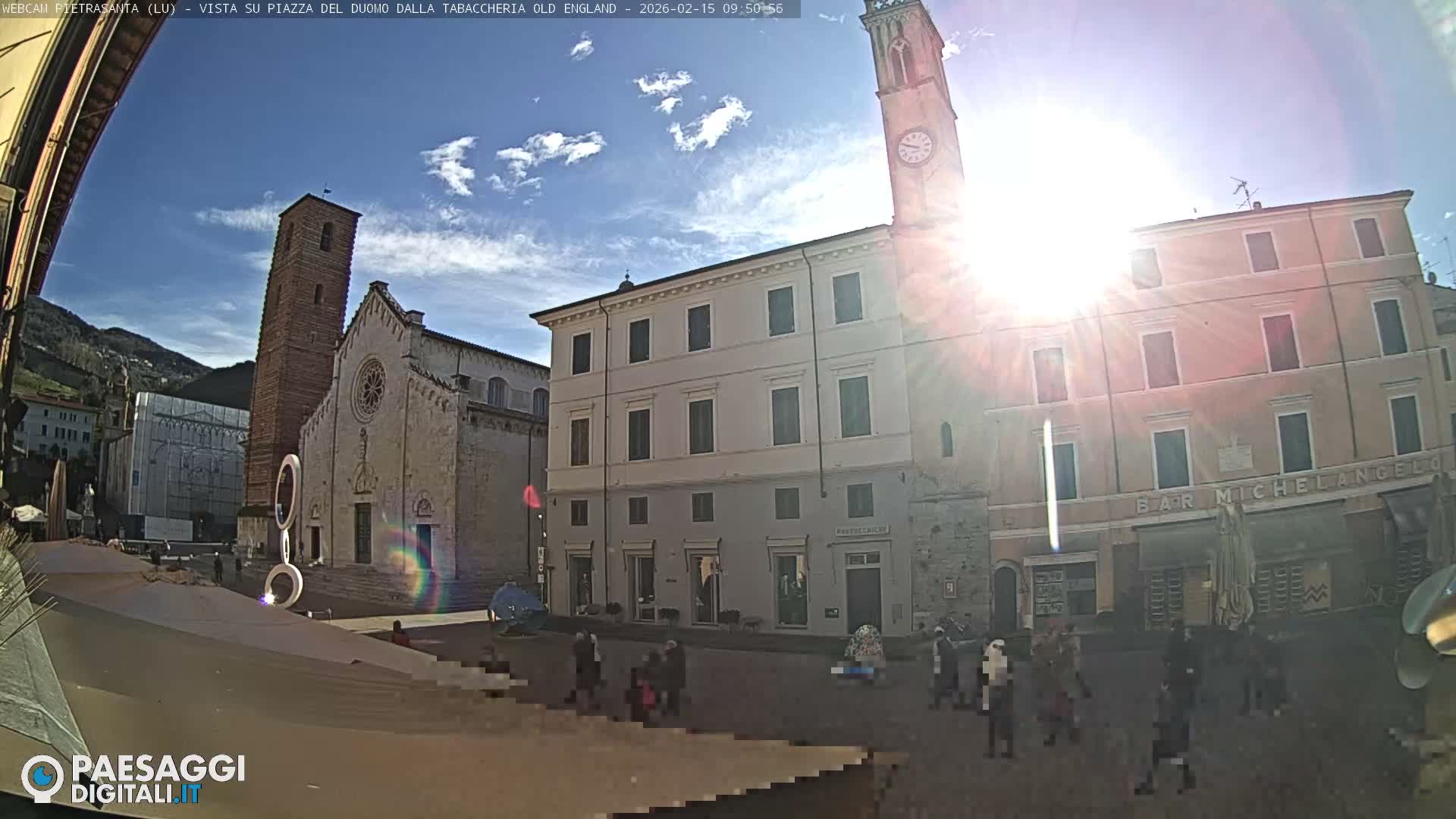 Pietrasanta Piazza del Duomo (Dome's Square) Live Cam - Lucca, Tuscany, Italy