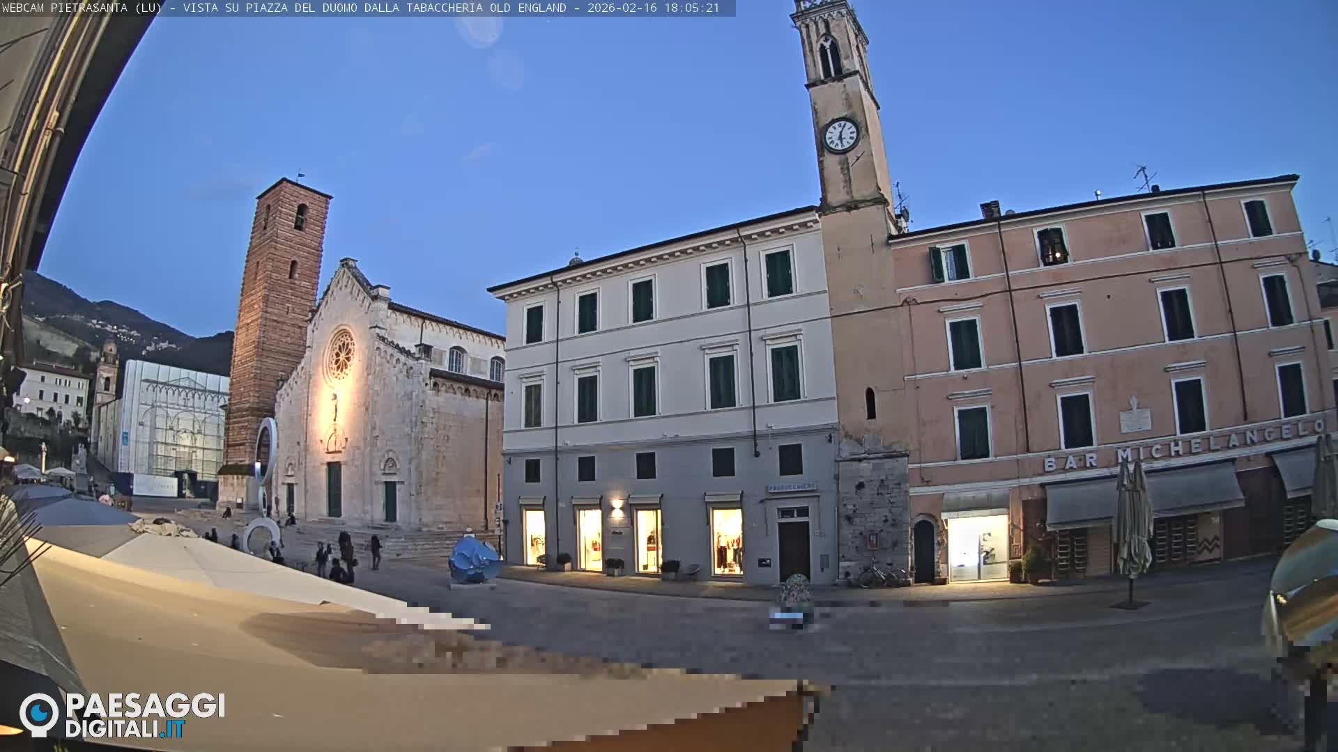 Pietrasanta Piazza del Duomo (Dome's Square) Live Cam - Lucca, Tuscany, Italy