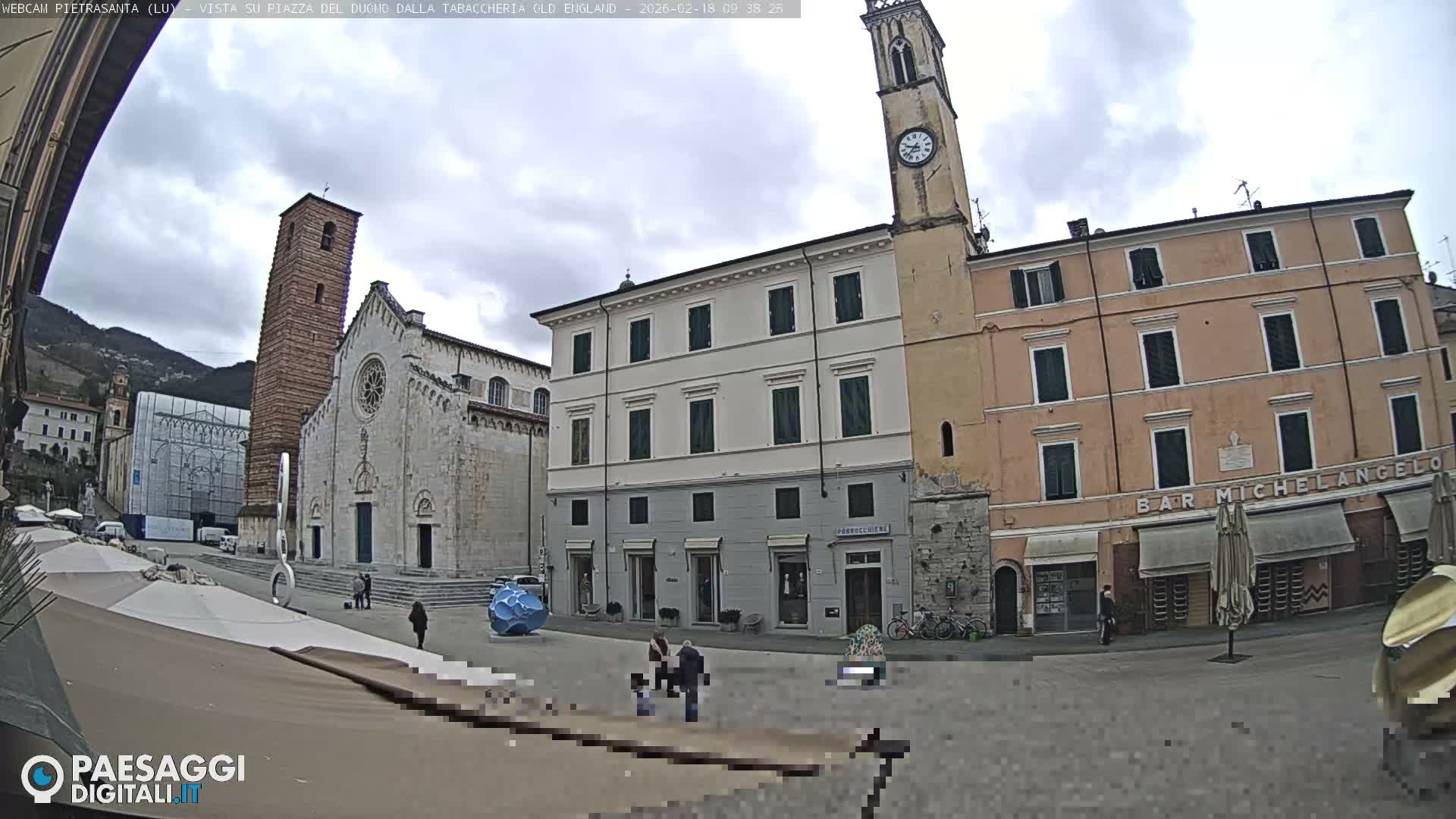 Pietrasanta Piazza del Duomo (Dome's Square) Live Cam - Lucca, Tuscany, Italy