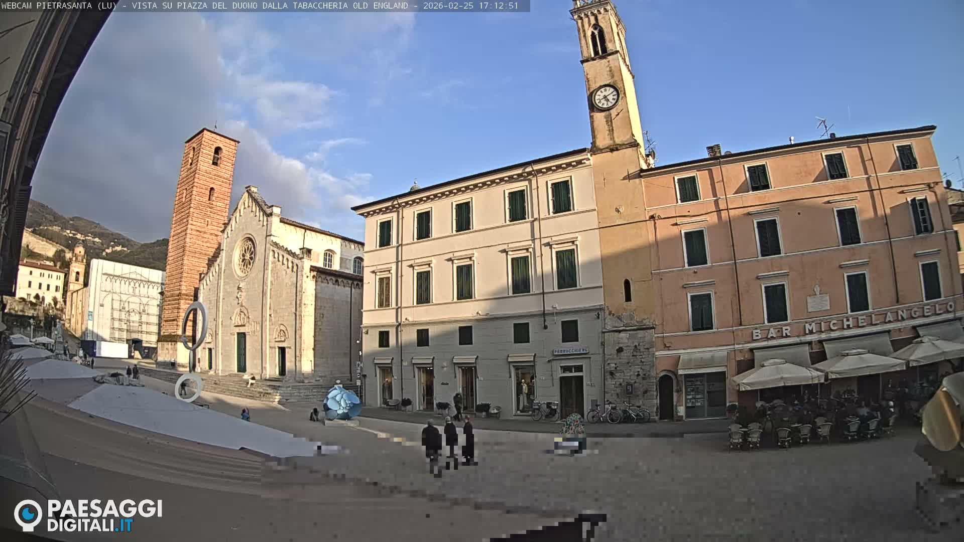 Pietrasanta Piazza del Duomo (Dome's Square) Live Cam - Lucca, Tuscany, Italy