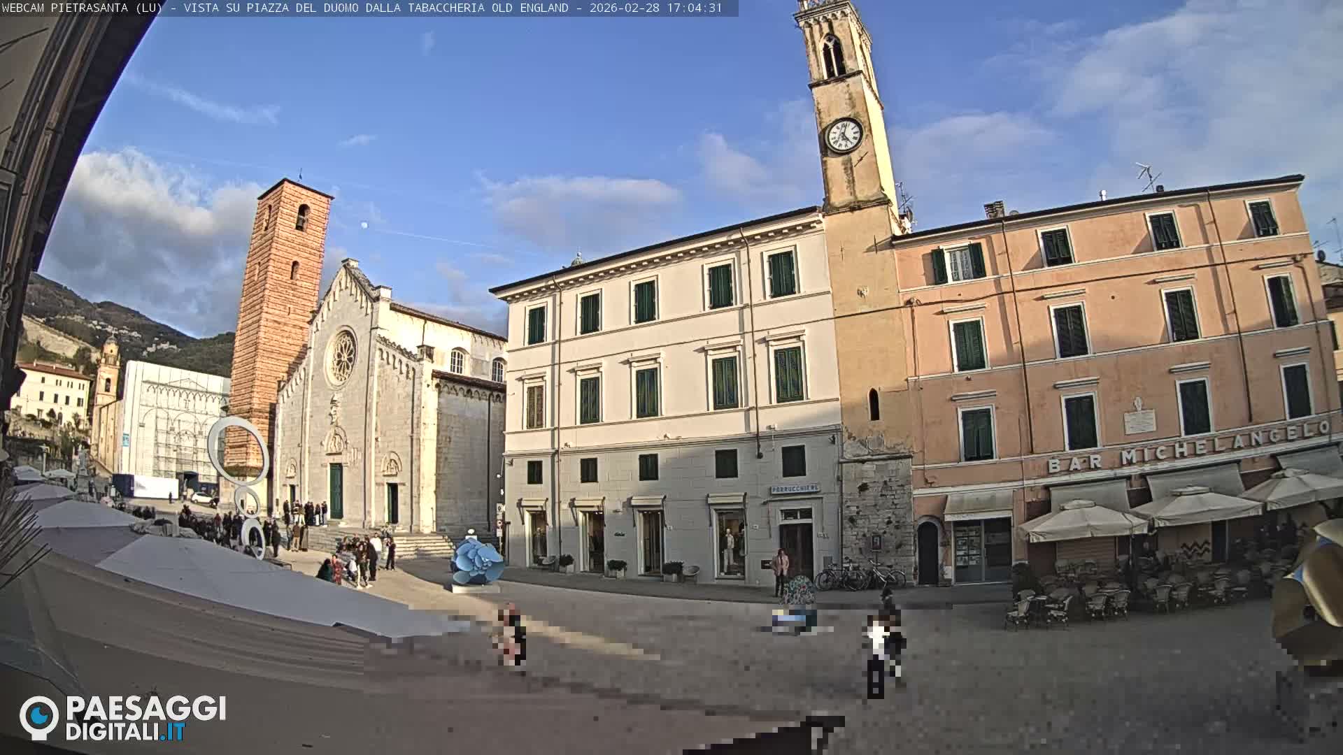 Pietrasanta Piazza del Duomo (Dome's Square) Live Cam - Lucca, Tuscany, Italy