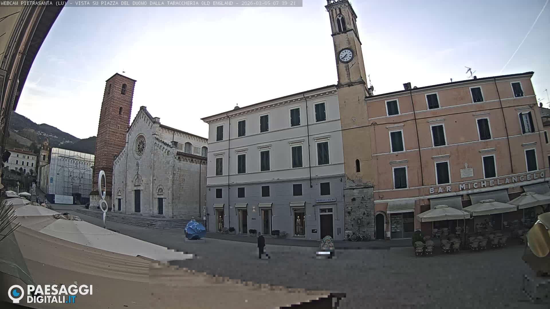 Pietrasanta Piazza del Duomo (Dome's Square) Live Cam - Lucca, Tuscany, Italy