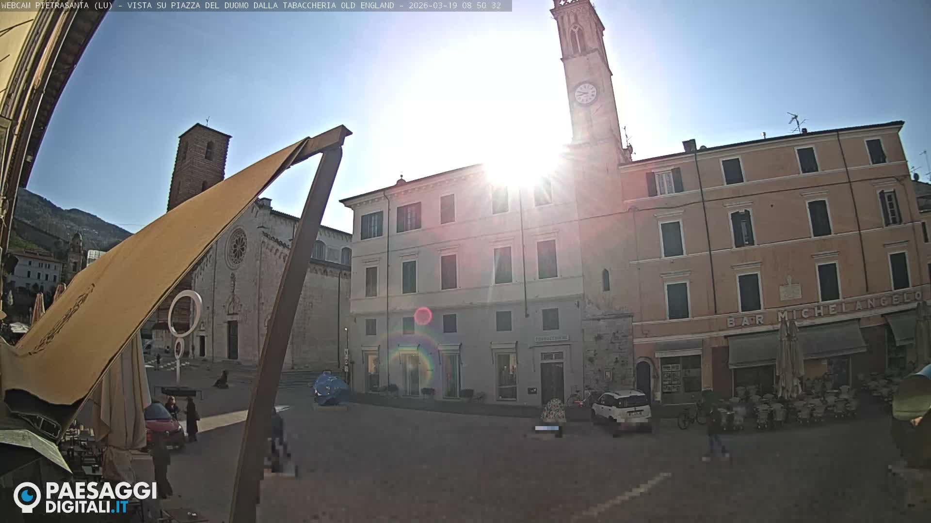 Pietrasanta Piazza del Duomo (Dome's Square) Live Cam - Lucca, Tuscany, Italy