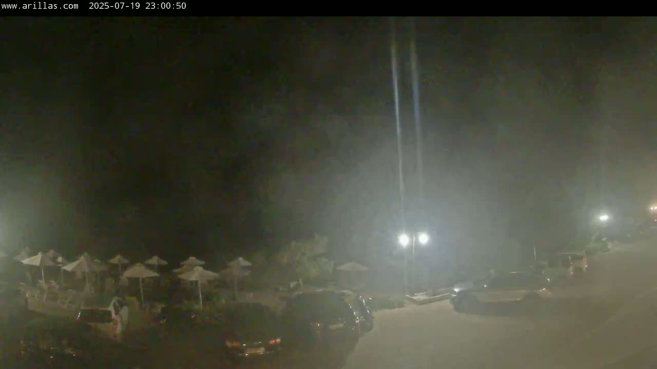 Corfu, Paralia Arillas Beach Live Cam - Arillas Agiou Georgiou, North Corfu (Vóreia Kérkyra), Corfu (Kérkyra), Ionian Islands (Periféreia Ioníon Níson), Greece