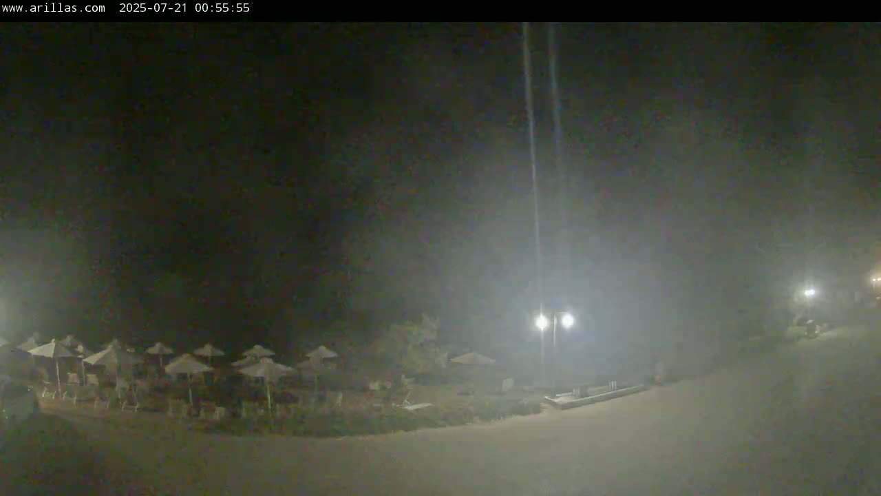 Corfu, Paralia Arillas Beach Live Cam - Arillas Agiou Georgiou, North Corfu (Vóreia Kérkyra), Corfu (Kérkyra), Ionian Islands (Periféreia Ioníon Níson), Greece