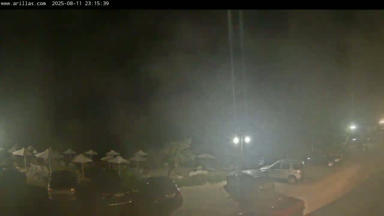 Corfu, Paralia Arillas Beach Live Cam - Arillas Agiou Georgiou, North Corfu (Vóreia Kérkyra), Corfu (Kérkyra), Ionian Islands (Periféreia Ioníon Níson), Greece