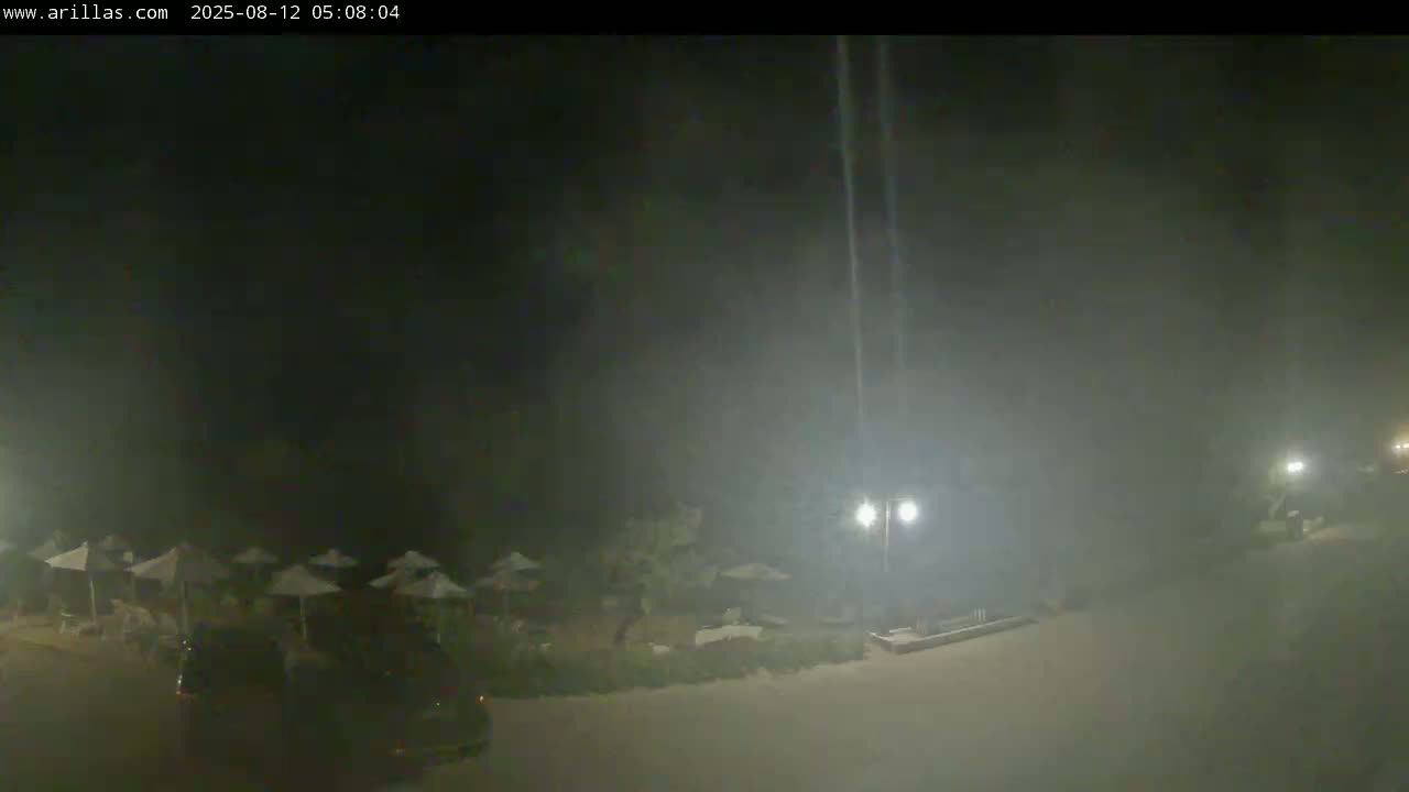 Corfu, Paralia Arillas Beach Live Cam - Arillas Agiou Georgiou, North Corfu (Vóreia Kérkyra), Corfu (Kérkyra), Ionian Islands (Periféreia Ioníon Níson), Greece
