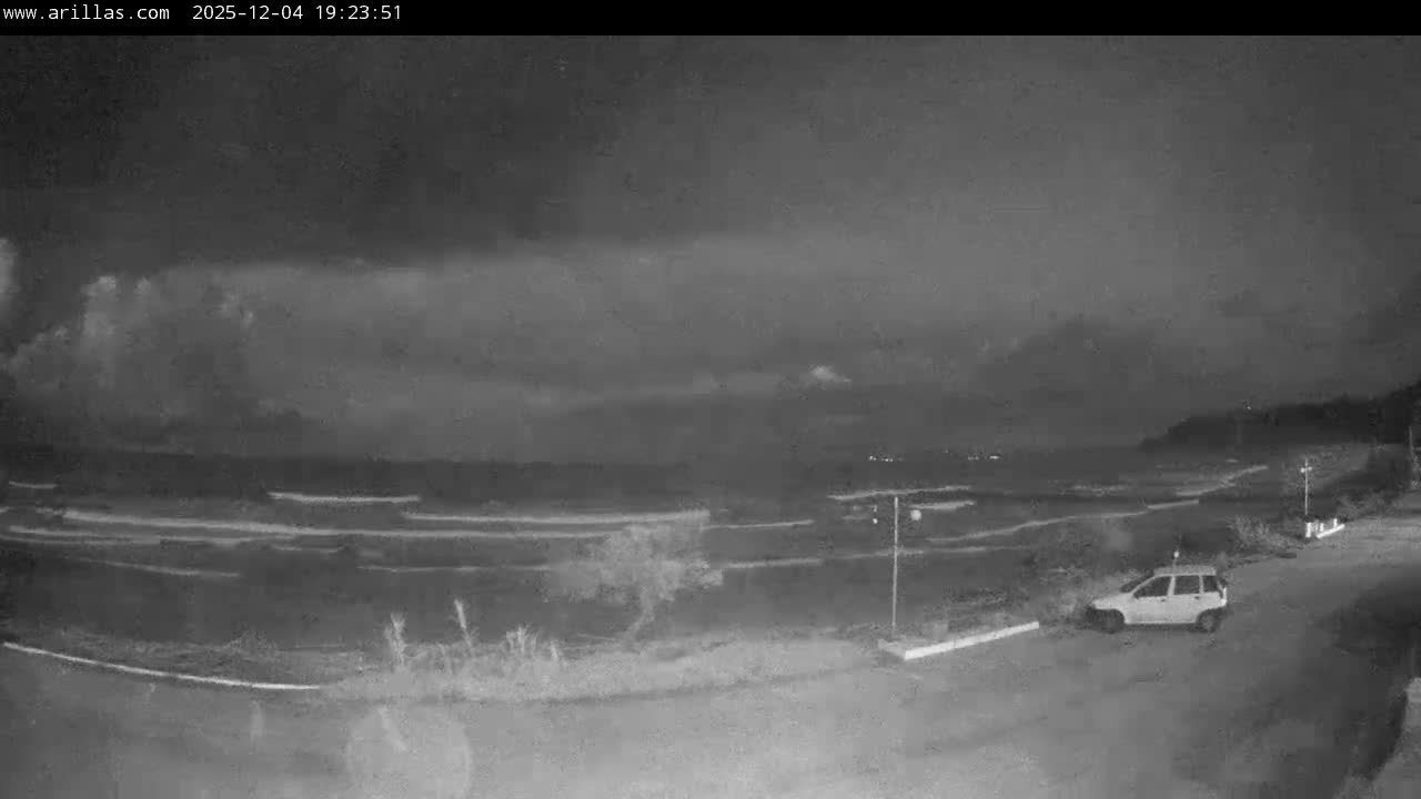 Corfu, Paralia Arillas Beach Live Cam - Arillas Agiou Georgiou, North Corfu (Vóreia Kérkyra), Corfu (Kérkyra), Ionian Islands (Periféreia Ioníon Níson), Greece