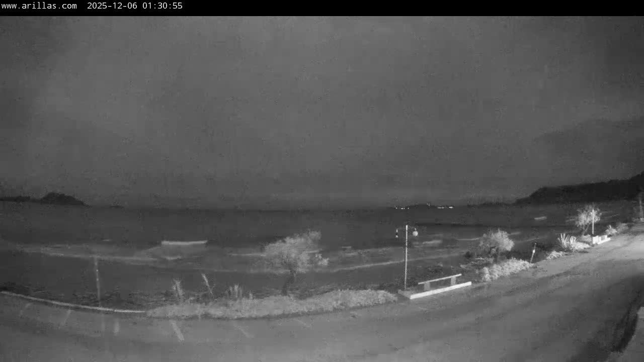 Corfu, Paralia Arillas Beach Live Cam - Arillas Agiou Georgiou, North Corfu (Vóreia Kérkyra), Corfu (Kérkyra), Ionian Islands (Periféreia Ioníon Níson), Greece
