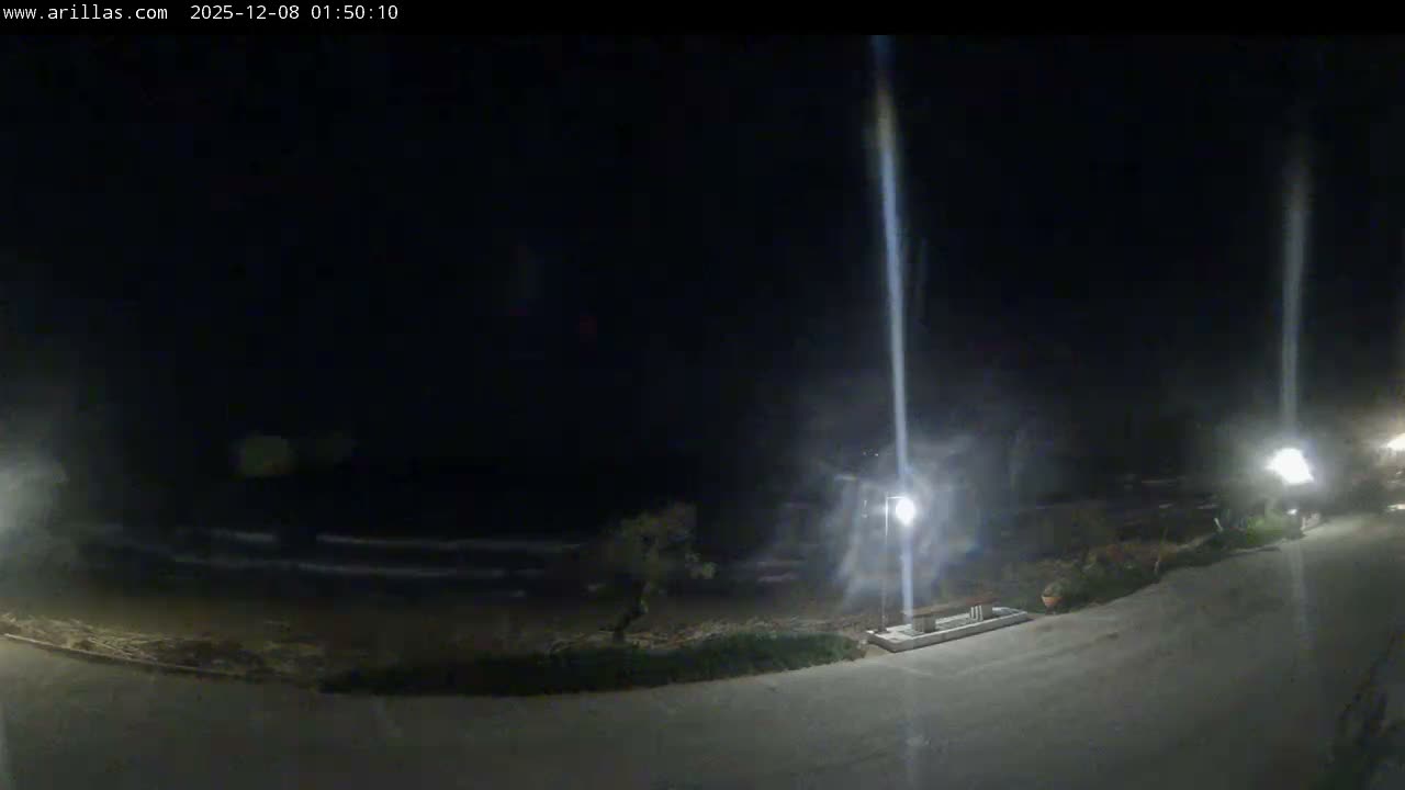 Corfu, Paralia Arillas Beach Live Cam - Arillas Agiou Georgiou, North Corfu (Vóreia Kérkyra), Corfu (Kérkyra), Ionian Islands (Periféreia Ioníon Níson), Greece