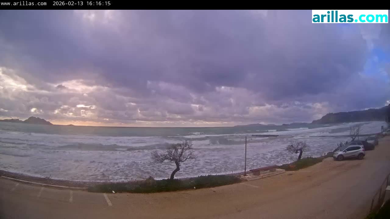 Corfu, Paralia Arillas Beach Live Cam - Arillas Agiou Georgiou, North Corfu (Vóreia Kérkyra), Corfu (Kérkyra), Ionian Islands (Periféreia Ioníon Níson), Greece