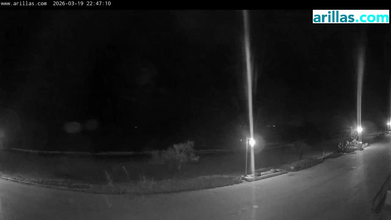 Corfu, Paralia Arillas Beach Live Cam - Arillas Agiou Georgiou, North Corfu (Vóreia Kérkyra), Corfu (Kérkyra), Ionian Islands (Periféreia Ioníon Níson), Greece