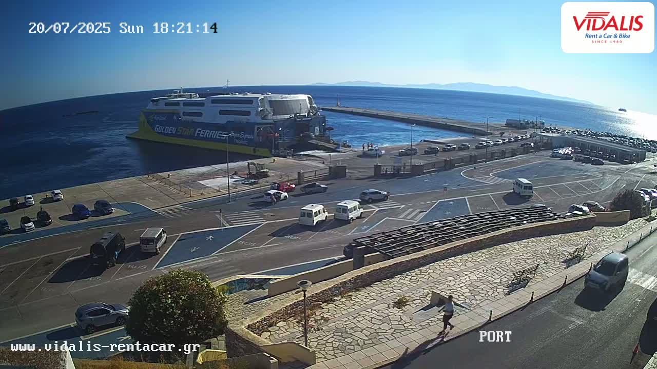 Tinos Port Live Cam - Tinos, Cyclades, South Aegean (Periféreia Notíou Aigaíou), Greece
