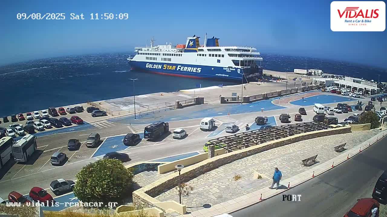 Tinos Port Live Cam - Tinos, Cyclades, South Aegean (Periféreia Notíou Aigaíou), Greece