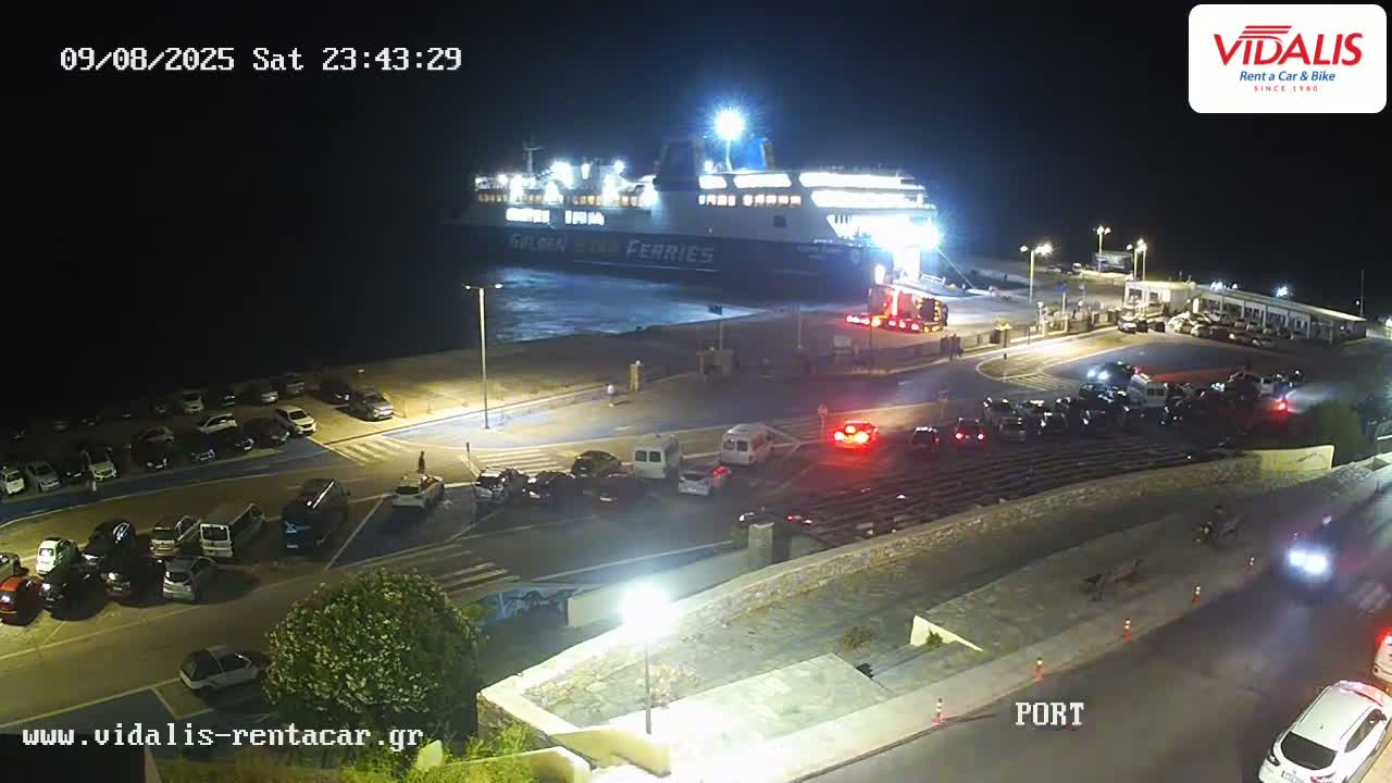 Tinos Port Live Cam - Tinos, Cyclades, South Aegean (Periféreia Notíou Aigaíou), Greece