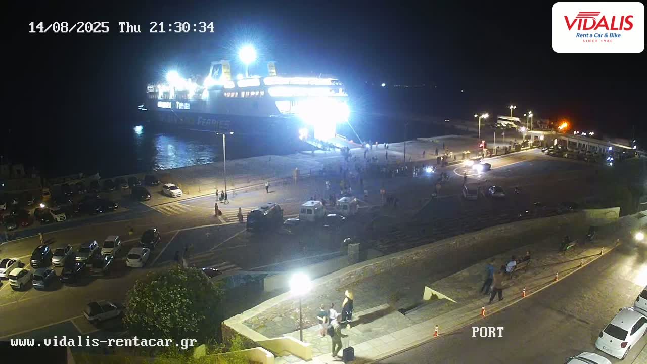 Tinos Port Live Cam - Tinos, Cyclades, South Aegean (Periféreia Notíou Aigaíou), Greece