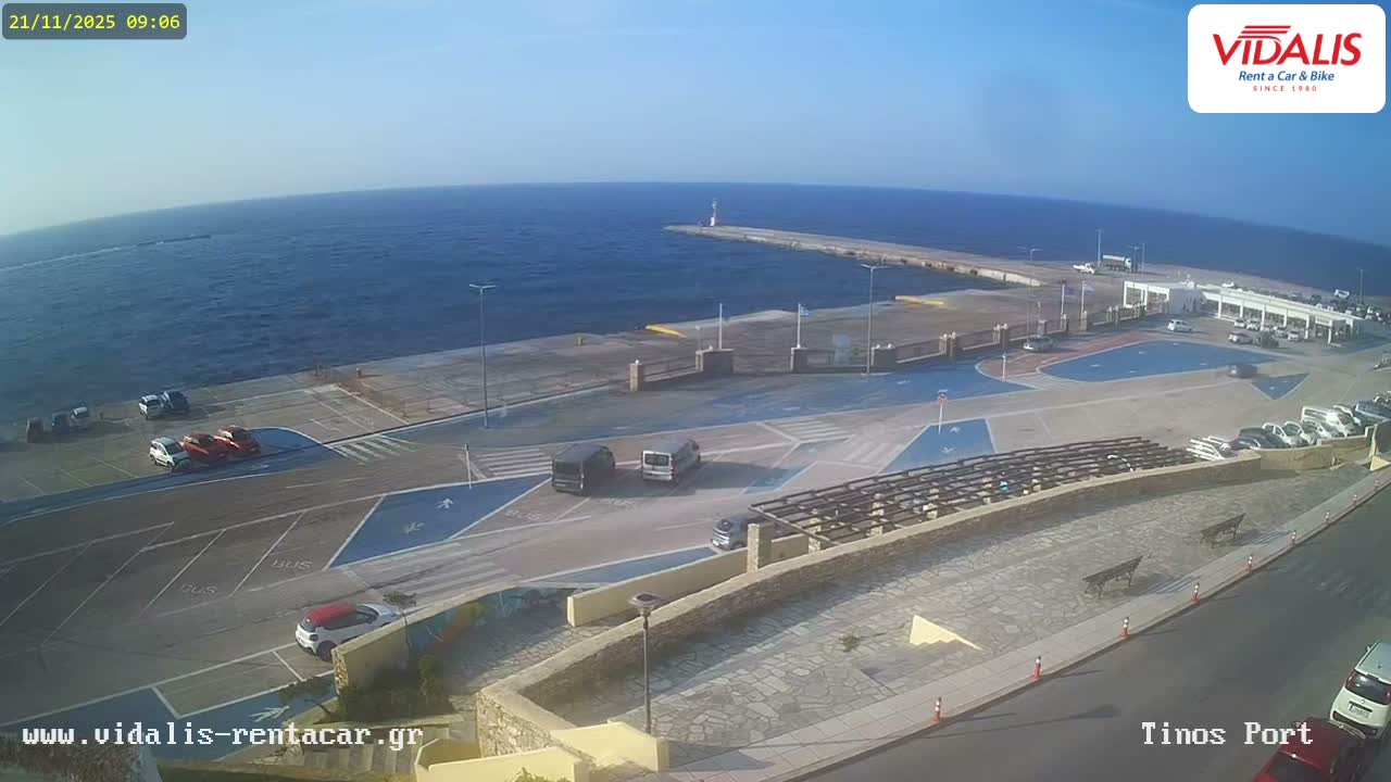 Tinos Port Live Cam - Tinos, Cyclades, South Aegean (Periféreia Notíou Aigaíou), Greece