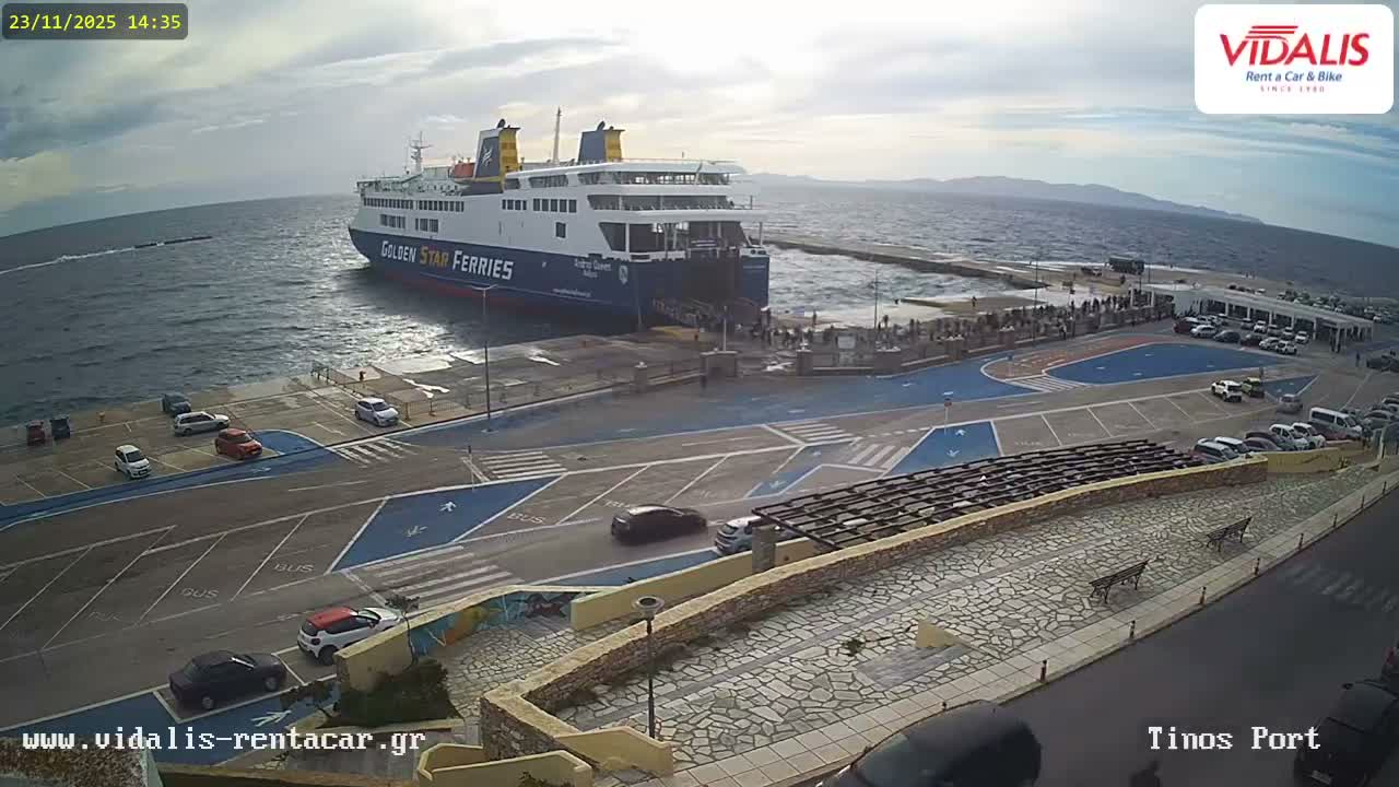 Tinos Port Live Cam - Tinos, Cyclades, South Aegean (Periféreia Notíou Aigaíou), Greece