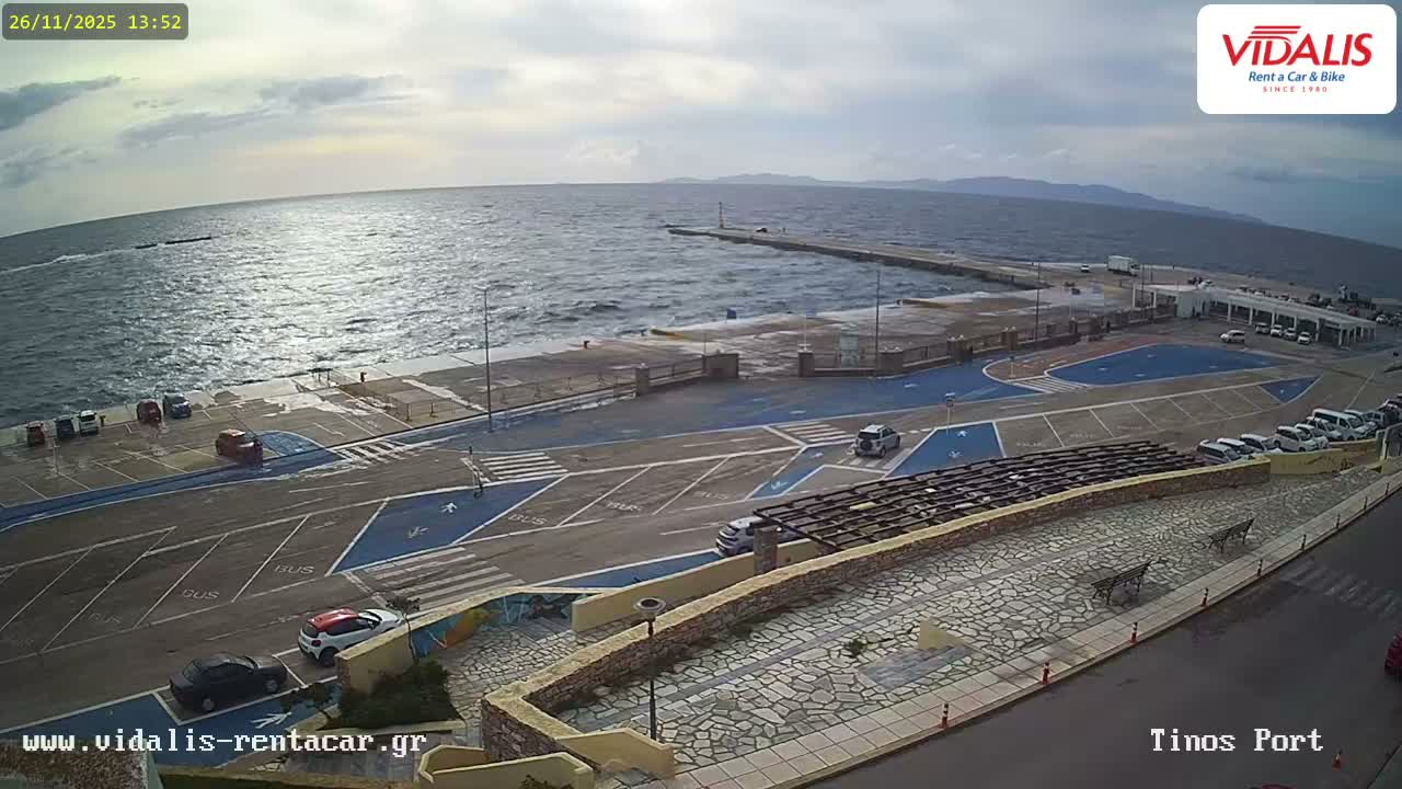 Tinos Port Live Cam - Tinos, Cyclades, South Aegean (Periféreia Notíou Aigaíou), Greece