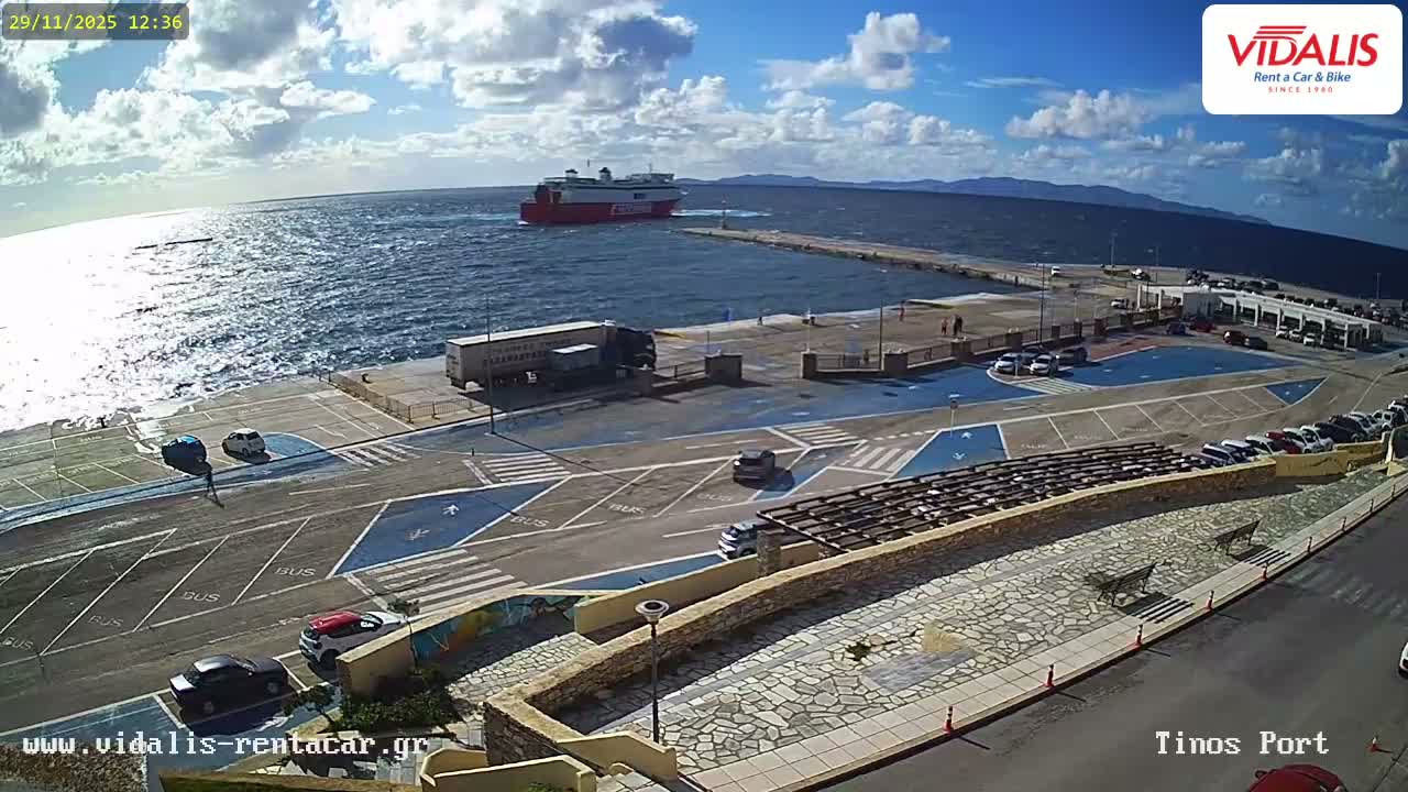 Tinos Port Live Cam - Tinos, Cyclades, South Aegean (Periféreia Notíou Aigaíou), Greece