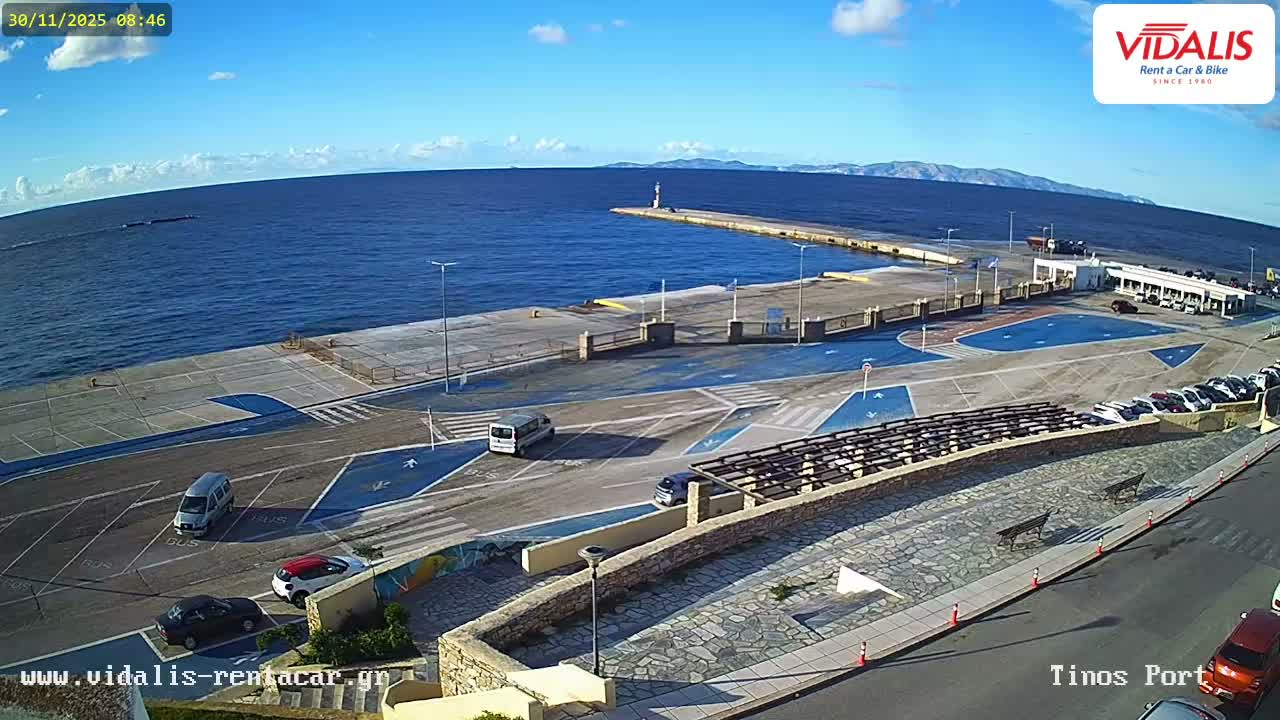 Tinos Port Live Cam - Tinos, Cyclades, South Aegean (Periféreia Notíou Aigaíou), Greece