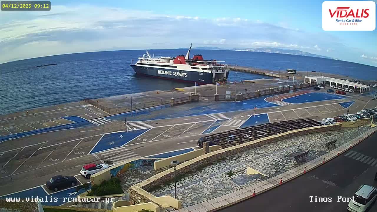 Tinos Port Live Cam - Tinos, Cyclades, South Aegean (Periféreia Notíou Aigaíou), Greece