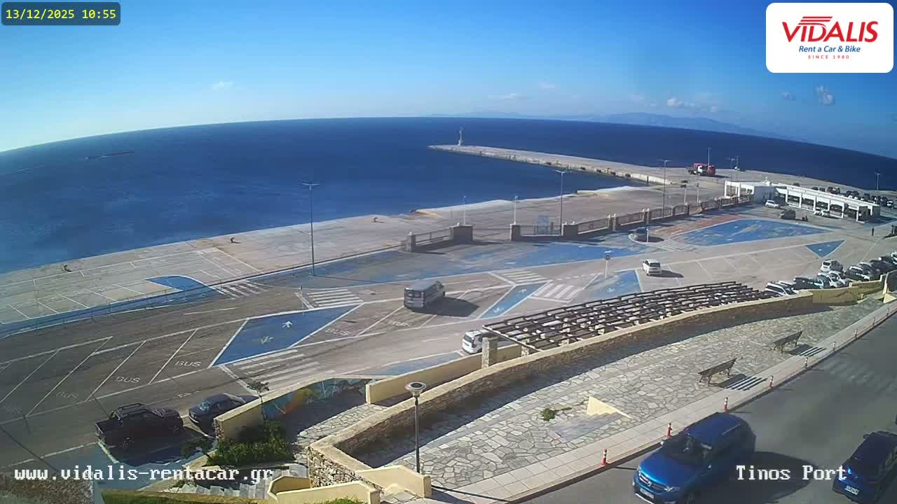 Tinos Port Live Cam - Tinos, Cyclades, South Aegean (Periféreia Notíou Aigaíou), Greece