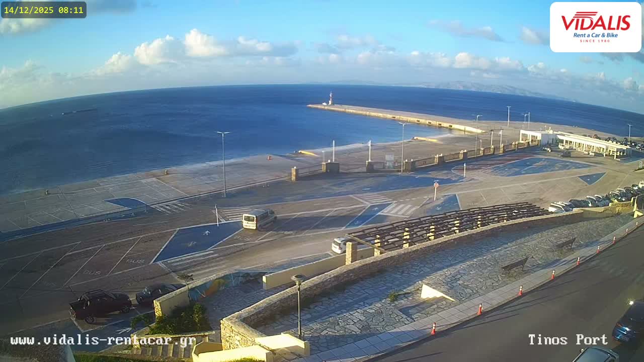 Tinos Port Live Cam - Tinos, Cyclades, South Aegean (Periféreia Notíou Aigaíou), Greece