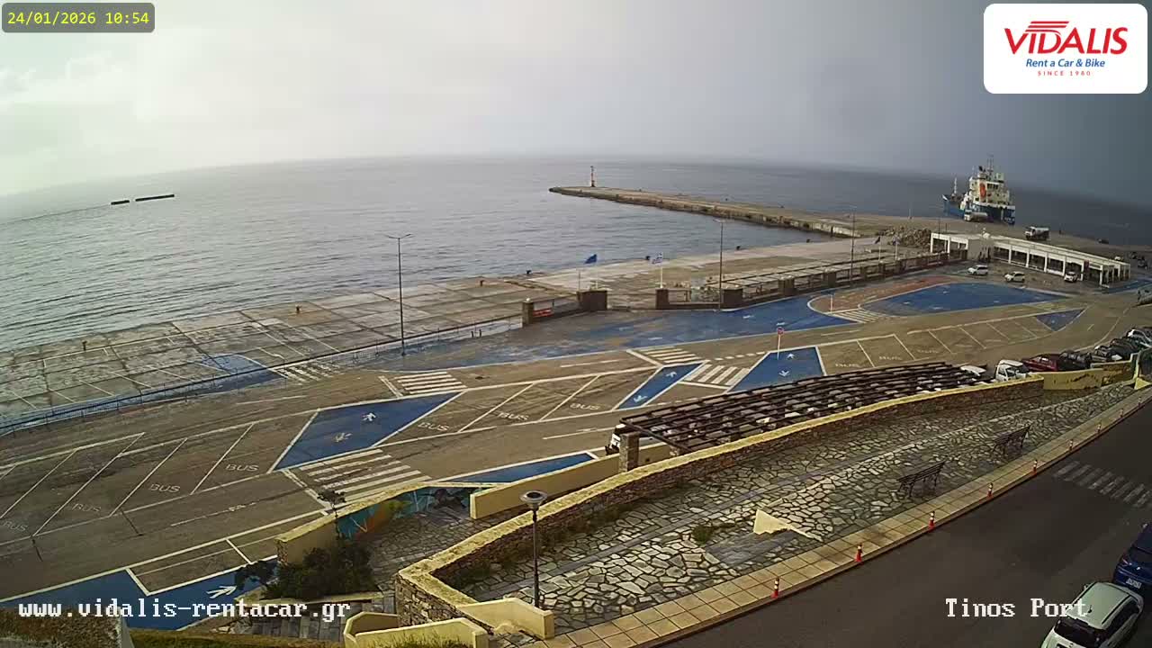 Tinos Port Live Cam - Tinos, Cyclades, South Aegean (Periféreia Notíou Aigaíou), Greece