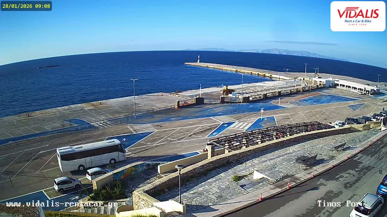 Tinos Port Live Cam - Tinos, Cyclades, South Aegean (Periféreia Notíou Aigaíou), Greece