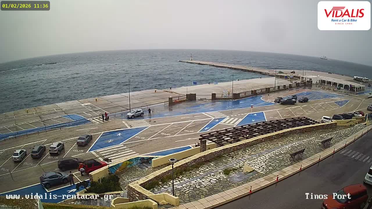 Tinos Port Live Cam - Tinos, Cyclades, South Aegean (Periféreia Notíou Aigaíou), Greece