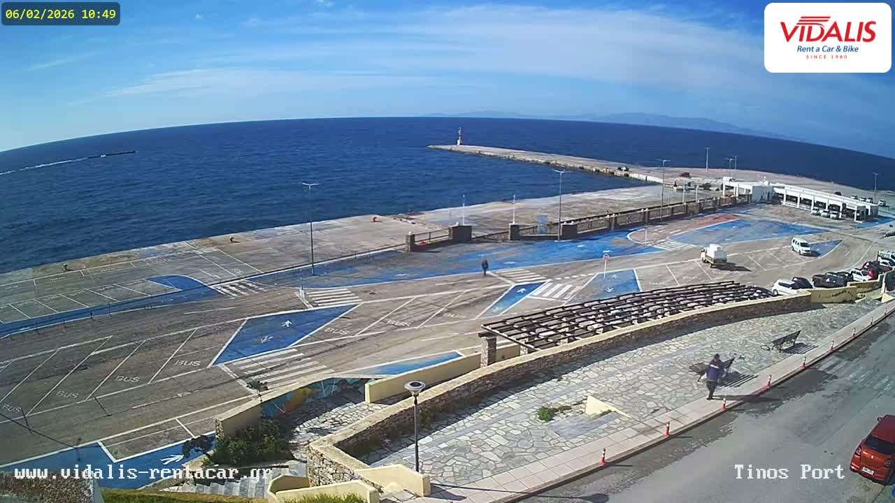 Tinos Port Live Cam - Tinos, Cyclades, South Aegean (Periféreia Notíou Aigaíou), Greece