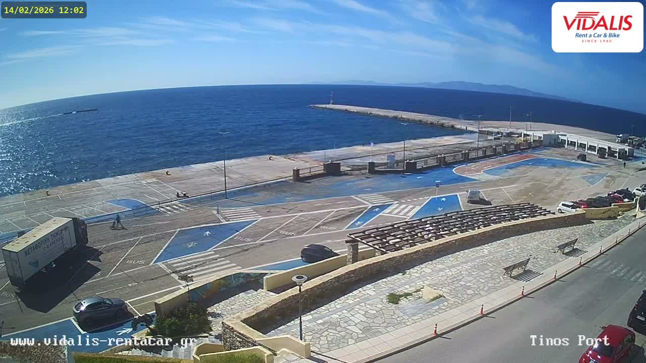 Tinos Port Live Cam - Tinos, Cyclades, South Aegean (Periféreia Notíou Aigaíou), Greece