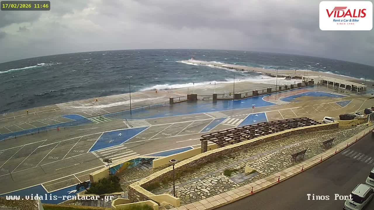 Tinos Port Live Cam - Tinos, Cyclades, South Aegean (Periféreia Notíou Aigaíou), Greece