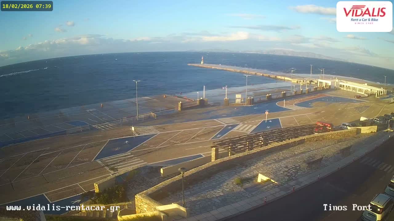 Tinos Port Live Cam - Tinos, Cyclades, South Aegean (Periféreia Notíou Aigaíou), Greece
